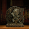 GUARDIAN OF THE INNER FLAME – 16TH CENTURY HIMALAYAN BLACK STONE VAJRAPANI STATUE