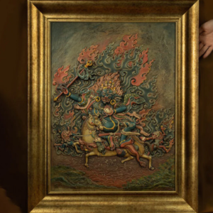 微信图片_20251216211249 QING DYNASTY AUSPICIOUS HEAVENLY MOTHER THANGKA TIBETAN THANGKA MUDUI PLASTIC MINE COLOR