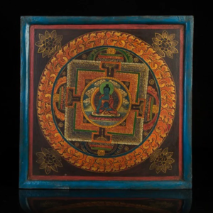 微信图片_20251216212131 19TH CENTURY BHAISAJYAGURU BUTSUDAN WOODBLOCK TIBETAN ANTIQUE THANGKA PURELY HAND-PAINTED